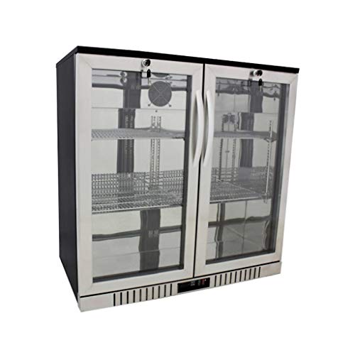 FVLFIL Procool Refrigeration 2-door Glass Front Stainless Steel Back Bar Cooler; 36″ Wide, Counter Height Refrigerator
