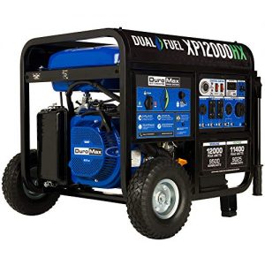 DuroMax XP12000HX 12,000-Watt Dual Fuel Portable Generator – Gas & Propane, Electric Start, Whole Home Power Backup, Transfer Switch Ready, RV & Emergency Ready